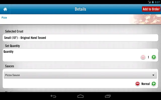 Dominos android App screenshot 2