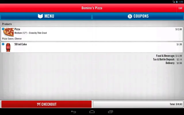 Dominos android App screenshot 5